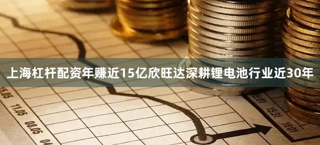 上海杠杆配资年赚近15亿　　欣旺达深耕锂电池行业近30年